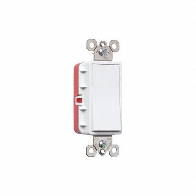 PASS & SEYMOUR Wall Switch: Rocker Switch, Single Pole, Maintained, White - Rocker Wall Switches
