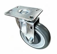 DAYTON Caster: 5 7/8 in Overall Lg, 3 1/8 in Overall Wd, Steel, 6 1/8 in Overall Ht, Gray, Zinc (MPN MH15950202G). Key specifications — Material: Steel; Compatible Grainger Part Number: 4VMD7; Color: Gray; Brand: DAYTON; Manufacturer Part Number: MH15950202G.