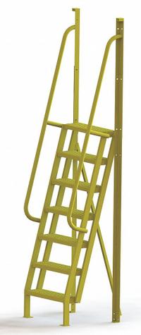 TRI-ARC Configurable Platform Ladder: 9.3 ft Overall Ht, 30 in Overall Wd, 20 in Overall Dp, Steel (MPN UCL7507242). Key specifications — Material: Steel; Color: Yellow; Brand: TRI-ARC.