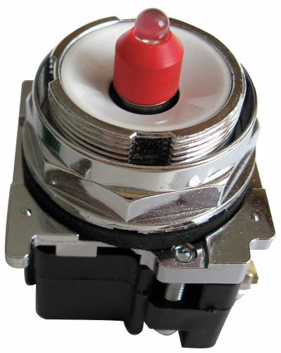 EATON Flush Push Button: 30 mm, Non-Metallic, Momentary, Transformer - Illuminated Flush-Mount Push-Button Operators