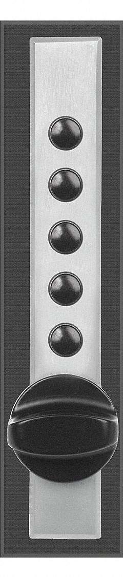 SIMPLEX Cabinet Lock: Satin Chrome, Spring Latch, 5 1/4 in Body Ht, 7/8 in Body Wd, 3/4 in Body Dp (MPN C960226D41). Key specifications — Finish: Satin Chrome; Latch Type: Spring Latch; Brand: SIMPLEX; Manufacturer Part Number: C960226D41.
