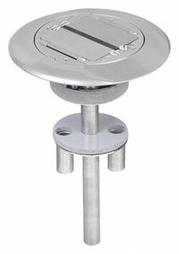 HUBBELL WIRING DEVICE-KELLEMS Fire Rated Poke Through: Round, (3) 3/4 in For Conduit Sizes, Aluminum (MPN S1PT4X4AL). Key specifications — Cover Color: Aluminum; For Conduit Sizes: (3) 3/4 in; Brand: HUBBELL WIRING DEVICE-KELLEMS; Includes Cover: Cover Included.