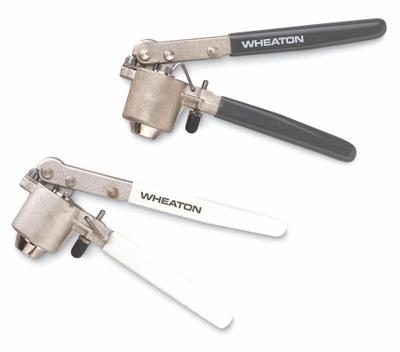 WHEATON Crimper: 11 mm For Vial Size, Manual, Aluminum Seals, Stainless Steel - Vial Top Crimpers