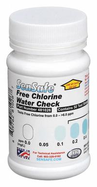 INDUSTRIAL TEST SYSTEMS Test Strips: Free Chlorine, 0 to 6 ppm EPA Free Chlorine, Strip, 50 Tests (MPN 481026). Key specifications — Test Form: Strip; Brand: INDUSTRIAL TEST SYSTEMS; Parameter Measurements Included: 0 to 6 ppm EPA Free Chlorine.
