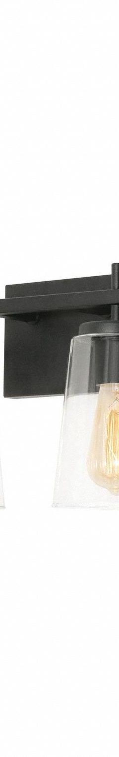 Joanna 33" Vanity: Black, 60 W, 120V AC, Dimmable, 32 1/4 in Lg, 6 in Wd, 9 1/2 in Ht (MPN JNNV3309MBBK). Key specifications — Mounting Location: Wall; For Bulb Type: ST19; Brand: AFX INC.; Voltage: 120V AC; Housing Finish/Housing Color (Broad): Black.