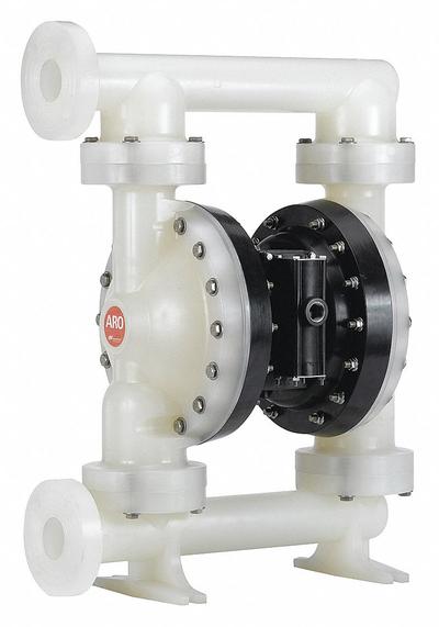 ARO Double Diaphragm Pump: Polypropylene Body, 2 in, Flange Connection, 182 gpm - Polypropylene Housing AODD Pumps