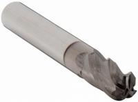 APPROVED VENDOR Ball End Mill: Carbide, TiCN Coated, 4 Flute, 1/8" Mill Dia, 1/4" LOC, 1-1/2" OAL (MPN 220-001041)