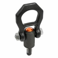 JW WINCO Quick-Release Hoist Ring: Steel, 1,529 lbf Load Limit, 1/2"-13 Thread Size, Black Oxide (MPN 1133-1/2X13-0.669-ST). Key specifications — Thread Size: 1/2"-13; Operation: Lifting; Working Load Limit - Side Load: 2.7 kN (607 lbf); Material: Steel; Brand: JW WINCO; Working Pin Length: 17 mm.