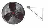 DAYTON Mounted Fan: 18 in Blade Dia, 120V AC, 1/8 hp Motor HP, Wall Mount, Non-Oscillating, Bracket (MPN 6ALE7). Key specifications — Brand: DAYTON; Voltage: 120V AC; Number of Speeds: 2; Fan Mounting Location: Wall; Oscillation: Non-Oscillating; Mounting Type: Bracket.