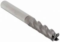 APPROVED VENDOR Square End Mill: Carbide, TiCN Coated, 4 Flute, 5/16" Mill Dia, 1-1/8" LOC, 3" OAL (MPN 215-001029)