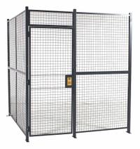 RAPIDWIRE Welded Partition Cage: 8 ft W x 10 ft D 10 ft H, Gray, 4 Sides, Powder-Coated (MPN 810104W). Key specifications — attr1283235: Yes; attr1283272: RAPIDWIRE; attr1283267: Welded; attr1283268: Complete Wire Security Cages; attr1283246: Keyed Different Cylinder; attr1283240: In; attr1283243: Yes; attr1283254: No.
