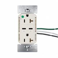 USB Receptacle: Duplex, 5-20R, 2 USB Ports, USB Type C, Light Almond, 125V AC, 20 A (MPN TR20HUSBPD65LA). Key specifications — Brand: LEGRAND.