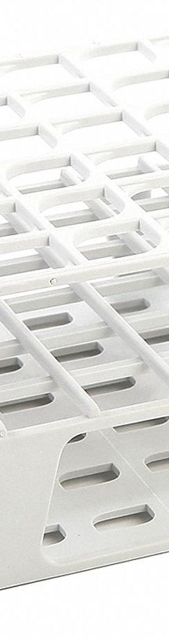 Tube Rack: 2 7/8 in Overall Wd, 5 in Overall Ht, 5 in Overall Lg, POM, White, (36) Wells, Benchtop (MPN HS27502A). Key specifications — Material: POM; Mounting Location: Benchtop; Color: White; Product Type: Test Tube Rack; Total Holding Capacity: (36) Wells; Brand: HEATHROW SCIENTIFIC.