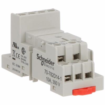 SCHNEIDER Relay Socket: 10 A Rating, DIN-Rail Socket Mounting, 14 Pins, G Socket - DIN-Rail Mounted Sockets