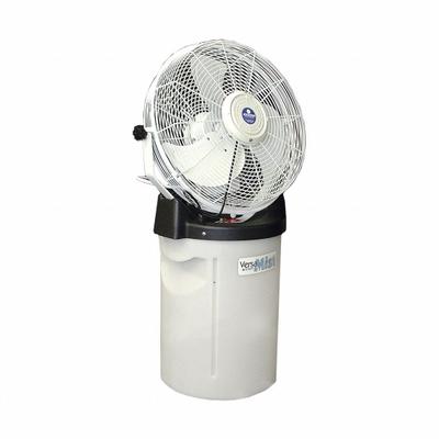 SCHAEFER Misting Fan: 18 in Blade Dia, 3 Speeds, 1/10 hp Motor HP, Non-Oscillating - Misting Industrial Pedestal Fans