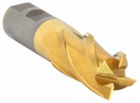CLEVELAND Square End Mill: High Speed Steel, TiN Coated, 4 Flute, 13/16" Mill Dia, 1-7/8" LOC (MPN C75044)