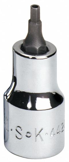 SK PROFESSIONAL TOOLS Socket Bit: 3/8 in Drive Size, Security Hex Tip, 7/64 in Tip Size, SAE (MPN 44207). Key specifications — attr1214209: Replaceable Insert; attr1214211: SK PROFESSIONAL TOOLS.