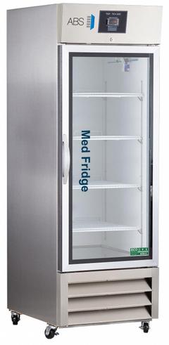 AMERICAN BIOTECH SUPPLY Lab Refrigerator: 23 cu ft, Upright, 2°C to 8°C, 35 3/4 in Overall Dp, R-290 (MPN PH-ABT-HC-SSP-23G). Key specifications — Door Opening Style: Right; Color: White; Alarm Type: Temperature; Manufacturer Part Number: PH-ABT-HC-SSP-23G; Brand: AMERICAN BIOTECH SUPPLY; Product Type: Lab Refrigerator; Door Type: Swing Glass; Refrigerant Type: R-290.