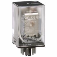 SCHNEIDER General Purpose Relay: Socket Mounted, 10 A Current Rating, 24V AC, DPDT, 8 Pins/Terminals (MPN 750XBXRC-24A). Key specifications — Brand: SCHNEIDER; Base Type: Octal; Mounting Style: Plug-In; Pin Shape: Round; Electrical Connection: 8-Pin Terminal; Manufacturer Part Number: 750XBXRC-24A; Operating Current: 10 A at 277V AC (Resistive Load Conforming to UL); Series: 750R Series.