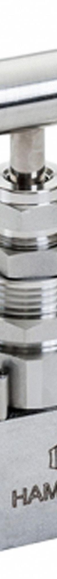 HAM-LET Plumbing Needle Valves: Inline Valve Body, 316 Stainless Steel, Screw-In Bonnet, Let-Lok (MPN H-99S-00-SS-L-NR-12MM). Key specifications — For Media: Liquid; Standards: ISO 2006(E); Brand: HAM-LET; Valve Series: H99; Stem Type: Non-Rotating; Connection Type - Side 1: Let-Lok; Connection Type - Side 2: Let-Lok; Connection Type: Let-Lok x Let-Lok.