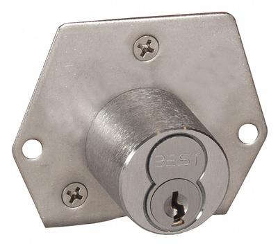 BEST Deadbolt Lock: Coreless, Inverted, Diamond, 2 1/8 in Body Ht, 1 7/8 in Body Wd - Latchbolt Cabinet & Drawer Locks with Interchangeable Cores