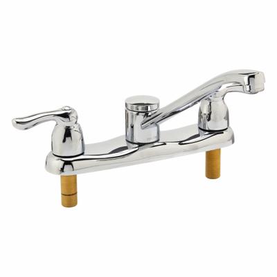 MOEN Straight Kitchen Faucet: M-Bition, Brass, Widespread, Deck, 3 Mounting Holes - Centerset Kitchen Faucets