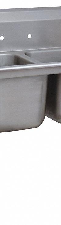 ADVANCE TABCO Scullery Sink: 2 Bowls, 42 in Overall Ht, 85 in Overall Lg, 27 in Overall Wd (MPN 9-2-36-24RL). Key specifications — Brand: ADVANCE TABCO.