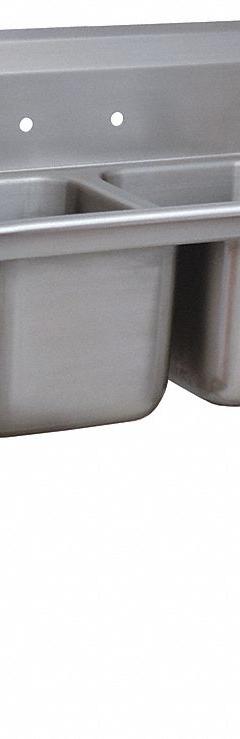 ADVANCE TABCO Scullery Sink: 2 Bowls, 42 in Overall Ht, 85 in Overall Lg, 27 in Overall Wd (MPN 9-2-36-24RL). Key specifications — Brand: ADVANCE TABCO.