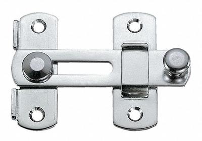 SUGATSUNE Bar Latch: Bar Latch, Slide Bar, 22 mm Max Shackle Dia, Steel, 4 Mounting Holes - Gate Latches