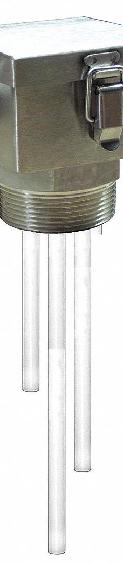 LUMENITE Liquid Level Probe: 3 Probes, NPT, 2 1/2 in Process Connection Size, Stainless Steel (MPN PHS43CST12",18",24"). Key specifications — attr1387774: LUMENITE; attr1389795: Stainless Steel.