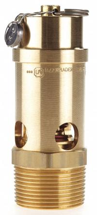 CONRADER Safety Valve: Soft Seat, 1 1/4 in (M)NPT Inlet (In.), 175 psi Preset Setting (PSI), Brass (MPN SRV765-114-175). Key specifications — attr291993: Soft Seat; attr291998: Brass; attr292007: Silicone; attr292009: Brass; attr294753: CONRADER.