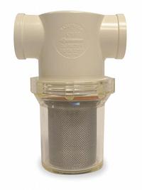 RON-VIK Inline Strainer: Nylon, 1/4 in, NPT, Mesh, 0.0117 in Screen Size, 100 psi Max. Op Pressure (MPN 5583290). Key specifications — Screen Material: Stainless Steel; Bowl Color: Clear; Material: Nylon; Brand: RON-VIK; Seal Material: EPDM; Color: White.
