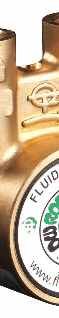 FLUID-O-TECH Rotary Vane Pump: Direct Drive, Low-Lead Brass Body, 3/8" NPT, 90 gph Max. Flow (MPN PA 301X). Key specifications — Vane Material: Carbon; NSF 169 Listed: Yes; Relief Valve Type Included: Standard; Brand: FLUID-O-TECH; Strainer: 75 Micron; Ports: 3/8" NPT; Relief Valve Type: Standard.
