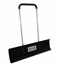 MANPLOW Snow Pusher: Plastic, 15 1/2 in Blade Lg, 48 in Blade Wd, 0.19 in Gauge, 50 in Handle Lg (MPN RevX48). Key specifications — Brand: MANPLOW; Handle Grip: U Handle.