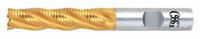 OSG Roughing End Mill: High Speed Steel, TiN Coating, 8 Flute, 2" Mill Dia, 4" LOC, 6-1/2" OAL (MPN 6920505)
