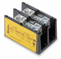 BUSSMANN Power Distribution Block: Open, Lug, Lug, 14 AWG – 2/0 AWG For Line Side Wire Sizes (MPN 16220-2). Key specifications — attr1361688: Surface; attr1308686: BUSSMANN; attr1361672: Aluminum.