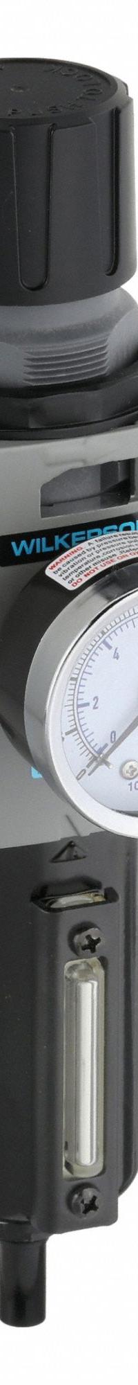 WILKERSON Filter/Regulator: 18 Series, 1/4 in NPT, 148 scfm, 5 micron, 0 psig to 125 psig, Aluminum (MPN B18-02-FHG0B). Key specifications — attr109419: WILKERSON; attr109429: Aluminum; attr109463: Yes; attr109467: Nitrile; attr109468: 18.