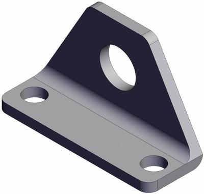 SMC Foot Bracket: Flange/Foot Mount Type, Fits 16 mm Bore Dia, Stainless Steel - Foot Mounting Brackets