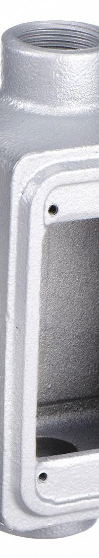 APPLETON ELECTRIC Electrical Box: Iron, Rectangular, 1 Gangs, 1 in Hub Size, 25 cu in Capacity, Gray (MPN FDX-1-100). Key specifications — Color: Gray; Brand: APPLETON ELECTRIC.