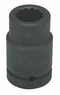 WRIGHT TOOL Impact Socket: 1 in Drive Size, SAE, 1 1/8 in Socket Size, 12-Point, Deep, Black Oxide (MPN 8986). Key specifications — attr1215501: WRIGHT TOOL; attr1215515: Black Oxide; attr1215518: 1-1/8 in.