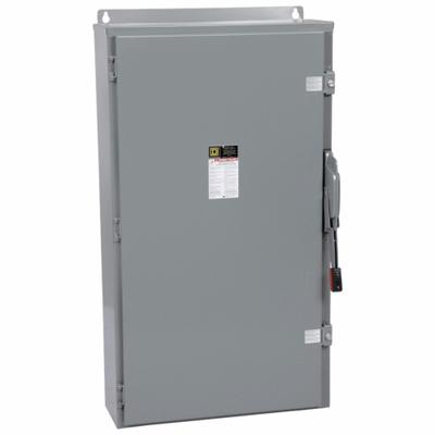 SQUARE D Safety Switch: Fusible, 600 A, Three Phase, 600V AC, Galvanized Steel - Fusible Safety Switches