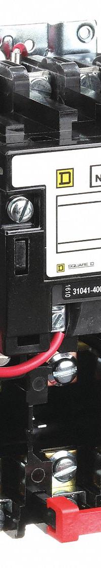 SQUARE D Magnetic Motor Starter: Non-Reversing, 3 Poles, NEMA Size 0, 18 A, 240V AC Coil (MPN 8536SBO2V03). Key specifications — Brand: SQUARE D; Coil Voltage: 220/240V AC; Phase: Three; Operator: None; Terminal Connection Type: Screw Clamp Terminals; Includes Pilot Light: No; Operator Controls: None; Auxiliary Contacts Included: No Auxiliary Contacts Included.