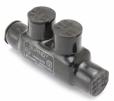 BURNDY Multitap Connector: 2 Port, In-Line Entry, 10 AWG – 350 kcmil Wire Size - Dry-Location In-Line Entry Multitap Connectors