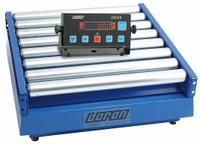 DORAN Conveyor Scale: Net Total Weighing, (6) 1.9 in Dia Rollers on 3 in Centers, Conveyor Scale (MPN MVP3100-CONVEYOR). Key specifications — attr1359910: DORAN; attr1383986: Conveyor Scale; attr1383997: lb; attr1383998: Steel; attr1359911: No Certificate; attr1383981: (6) 1.9 in Diameter Rollers on 3 in Centers; attr1383987: 10 g/0.02 lb.