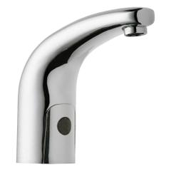 CHICAGO FAUCETS Bathroom Sensor Faucet: HyTronic Traditional, Cast Brass, Polished Chrome Finish (MPN WWG116.101.AB.1T). Key specifications — Brand: CHICAGO FAUCETS; Includes: Mounting Hardware; Series: HyTronic Traditional.