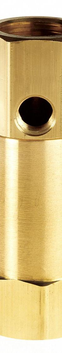 CONRADER Check Valve: In Line, Brass, 1/2 in (F)NPT, 1/2 in (F)NPT, 500 psi Max. Pressure (MPN CLB12). Key specifications — attr291949: 1/2 in (F)NPT; attr291950: 1/2 in (F)NPT; attr291957: Brass; attr294749: CONRADER.