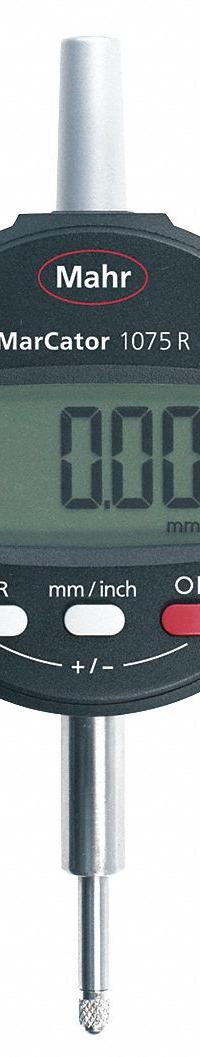 MAHR Digital Indicator: 0.00002 in to 0.5 in /0.001 mm to 12.7 mm, Inch/Metric, 0.005 mm Accuracy (MPN 4336030). Key specifications — attr1184065: MAHR; attr1184072: 0.005 mm; attr1184084: 58 mm.