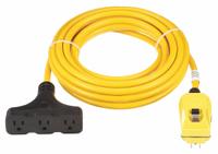 SOUTHWIRE Plug-In GFCI with Cord: 25 ft Cord Lg, 15 A Max. Amps, 120V AC, NEMA 5-15P, SJEOW (MPN 14880228-6). Key specifications — NEMA Plug Configuration: 5-15P; NEMA Receptacle Configuration: 5-15R; Brand: SOUTHWIRE; Voltage: 120V AC.