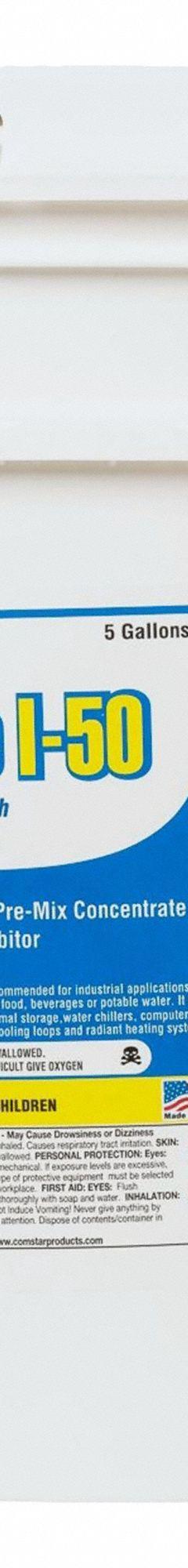 COMSTAR Antifreeze: Frost Free I-50, Not Food Safe, 50% Concentration, Clear, 5 gal Pail (MPN 35-809). Key specifications — Brand: COMSTAR; Series: Frost Free I-50.