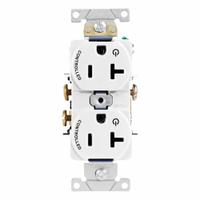 LEVITON Duplex Receptacle Outlet: Duplex, 5-20, White, 125V AC, 20 A, 2 Pole / 3 Wire (MPN 5362-S2W)